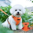 thumbnail image 1 of Small Dog Harness and Leash Set, Puppy Harness X-Frame No Pull No Choke, Dog Vest Harness Adjustable for Small Medium Sized Dogs, Pet Harness for Walking Outing(Orange), 1 of 7