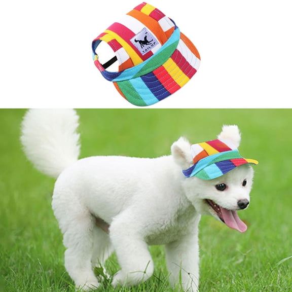 Small Dog Hat, Adjustable Duckbill Cap for Sun Protection, Cute Fashion Accessory for Festivals, Parades & Outdoor Adventures XLMulticolor