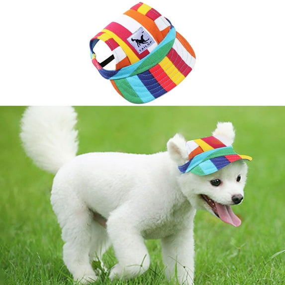 Small Dog Hat, Adjustable Duckbill Cap for Sun Protection, Cute Fashion Accessory for Festivals, Parades & Outdoor Adventures XLMulticolor