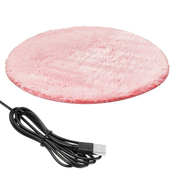 Small Dog Heating Pad for Arthritis Relief - Waterproof Heated Mat - Temperature Holding - Round Design for Dog Crate - Anti-Chew Cord