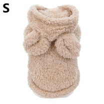 Small Dog Hoodie Grey Minimalist, Warm Fleece Pet Sweatshirt 1 Pack Size XS, Soft Puppy Pullover, Cozy Winter Pajamas, Chihuahua Yorkie Teacup Apparel, Cat Kitten Outfit, Indoor Loungewear