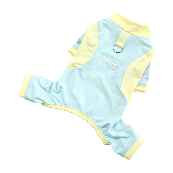 Small Dog Jacket, Breathable Light Blue Dog Jacket with Harness Built In, Xs Breathable Dog Apparel Four Legged Small Pet Jacket for Summer Outdoor Walking, 1 Piece Small Dog