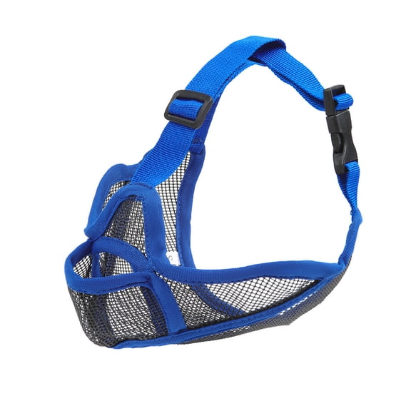 Small Dog Muzzle for Barking, Dog Muzzle for Small Dogs, Soft Muzzle, Xxs Size, Blue, Mesh Fabric, Quick Release Buckle, Adjustable Straps, Nylon Webbing, Pet Barking, 1 Pc