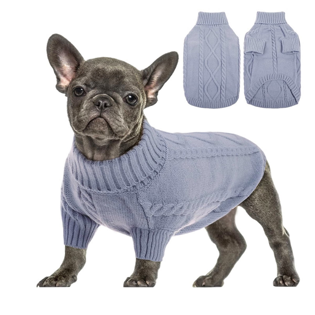 Small Dog Pullover Sweater, Cold Weather Cable Knitwear, Classic