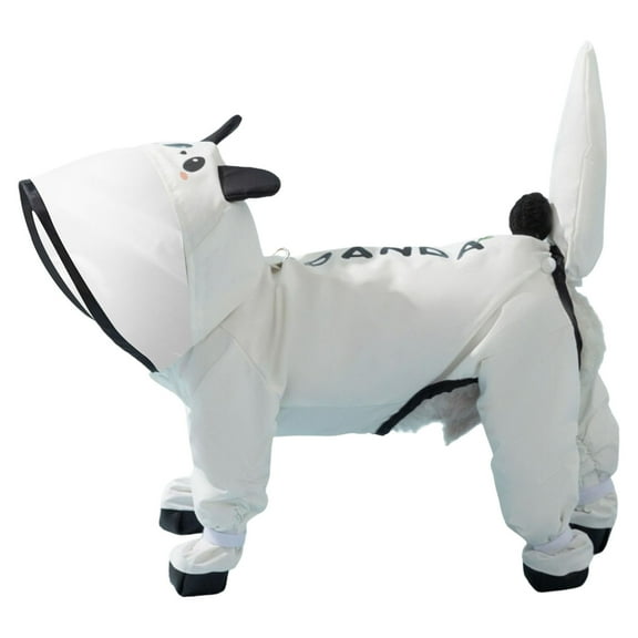 Small Dog Raincoat Hooded with D Ring Full Coverage Dog Rain Jacket Slicker Poncho Dog Rain Jacket with Reflective Strip Rainboot Silver,S