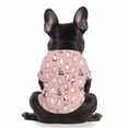 thumbnail image 1 of Small Dog Shirt, Cat Illustration All Over Print Pet Apparel Breathable Stretch Short Sleeve Dog Shirt Comfortable Pullover Pet Clothing for Small Breed Dogs Pink, 1 Pack, 1 of 4