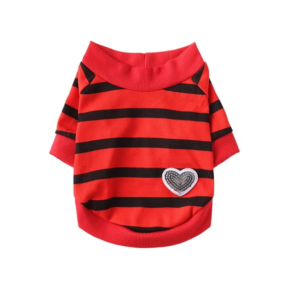 Small Dog Shirt,Soft Breathable Dog Shirt for Dogs Cats Boy Girl,Pet Clothes for All Season,Breathable Lightweight Pet Tshirt for Frenchie, Dachshund, Yorkie(XL,Red)