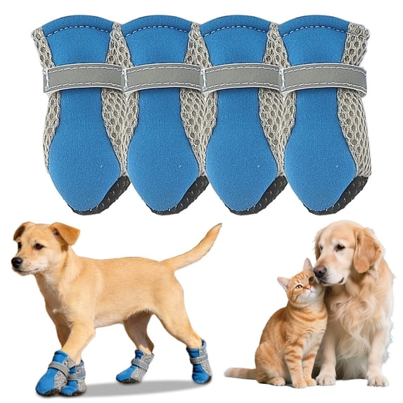 Small Dog Shoes Dog Shoes For Small Dogs Dog Shoes For Hot Pavement 4PCS/Set Dog Booties Breathable Dog Shoes For Outdoor For Small Medium Large Dogs