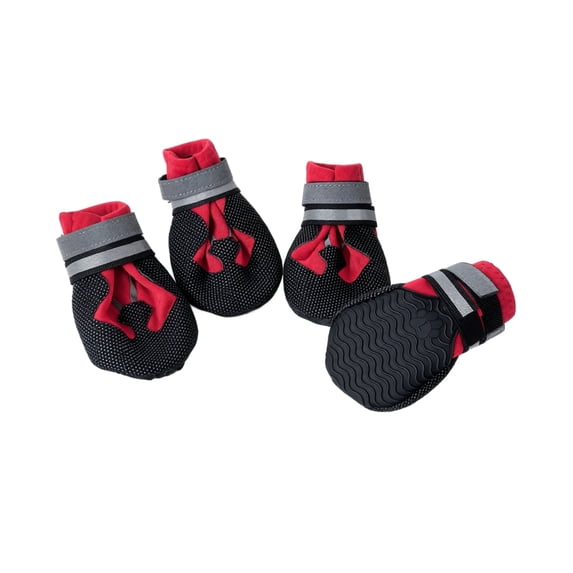 Small Dog Shoes Set, Soft Breathable Pet Booties for Tiny Breeds, 4-Pack Non-Slip Soles, Easy On Off, Protects Paws Indoors and Outdoors, Ideal for Frenchies Teddy Bichon