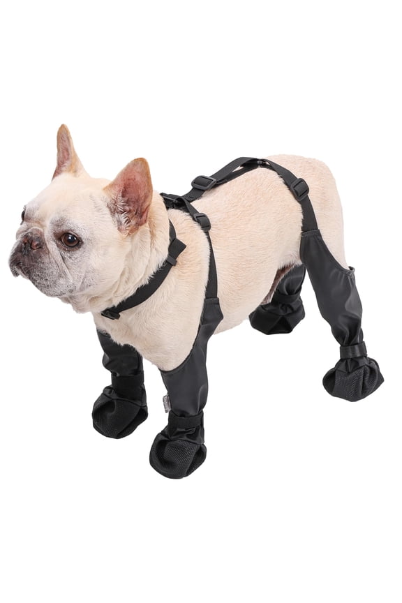 Small Dog Shoes,Waterproof Dog Boots with Suspenders,Pet Paw Protector for Small Dogs Puppy,Dirty-Proof & Anti-Fall Dog Outdoor Walking Running Hiking Booties with Adjustable Straps S