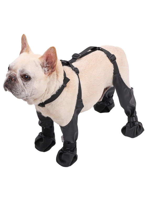 Small Dog Shoes,Waterproof Dog Boots with Suspenders,Pet Paw Protector for Small Dogs Puppy,Dirty-Proof & Anti-Fall Dog Outdoor Walking Running Hiking Booties with Adjustable Straps S