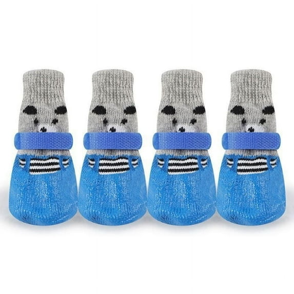 Small Dog Shoes Winter Knitted Boots with Non-Slip Sole for Chihuahua Pomeranian Poodle Waterproof Protection