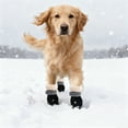 thumbnail image 1 of Small Dog Shoes for Winter, Snow Booties for Puppy, Outdoor Warm Dog Booties for Cold Weather (Black, S), 1 of 6