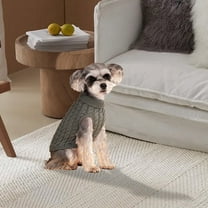 Small Dog Sweater Warm Acrylic, Soft Knitted Pullover 1 Pack Size S 10.6 Inch, Winter Cold Weather Clothes, Shih Tzu Pug Apparel, Cozy Holiday Outfit, Stretchy Fit Pet Wear