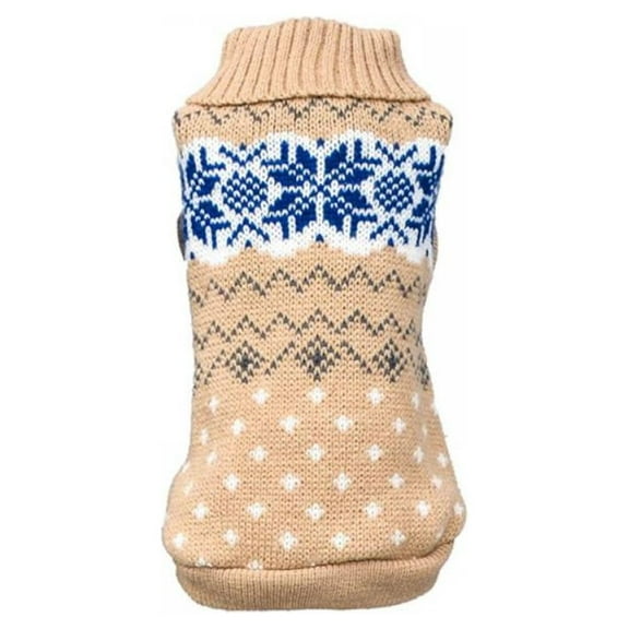 Small Dog Sweater,Warm Pet Sweater,Cute Knitted Classic Dog Sweaters for Small Dogs,Knitted Pet Cat Sweater Warm Dog Sweatshirt Dog Winter Clothes Kitten Puppy Sweater for Daily Wear,Beige-XL