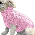 thumbnail image 1 of Small Dog Sweaters Classic Turtleneck Cable Knitwear Winter Coat for Small Medium Dogs Puppy Dog Sweater Cold Weather Clothes, 1 of 6