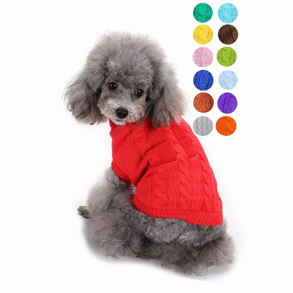 Small Dog Sweaters Knitted Pet Cat Sweater Warm Dog Sweatshirt Dog Winter Clothes Kitten Puppy Sweater