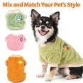 thumbnail image 1 of Small Dog Sweaters, Plush Fleece Winter Sweater for Puppy Cat _ Orange, 1 of 6