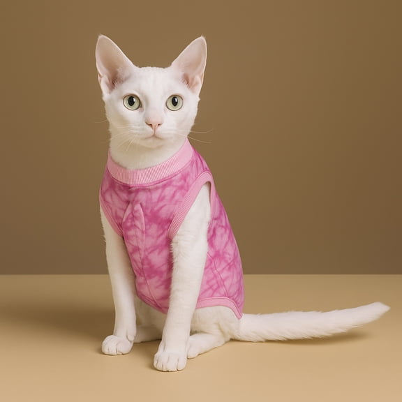Small Dog Sweaters Recovery Suit Recovery Suit E-Collar for Cats and Dogs Abdominal Skin Licking Pajama ClothesPink S