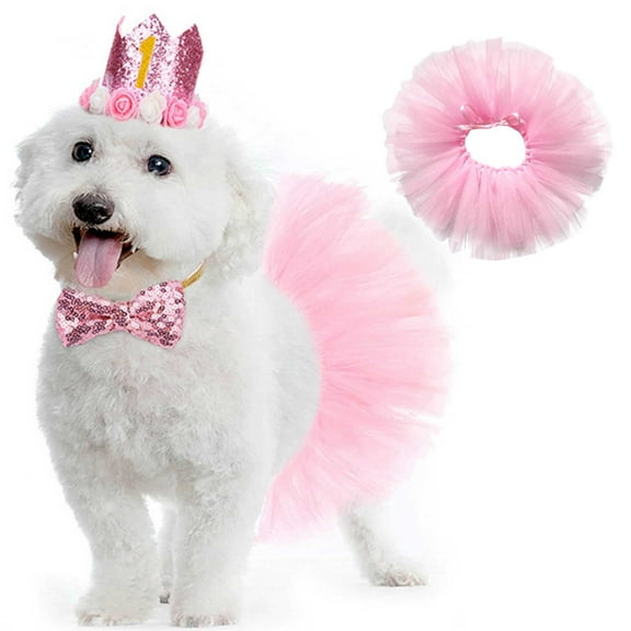 Small Dog Tutu Dress Pet Puppy Skirt Lace Apparel for Parties Daily Wear Indoor Outdoor Breathable Mesh Design