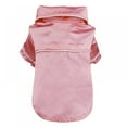 thumbnail image 1 of Small Dogs Cats Pajamas Pet Soft Silk Lapel Two-Legged Sleepwear Shirt for All Season, 1 of 7