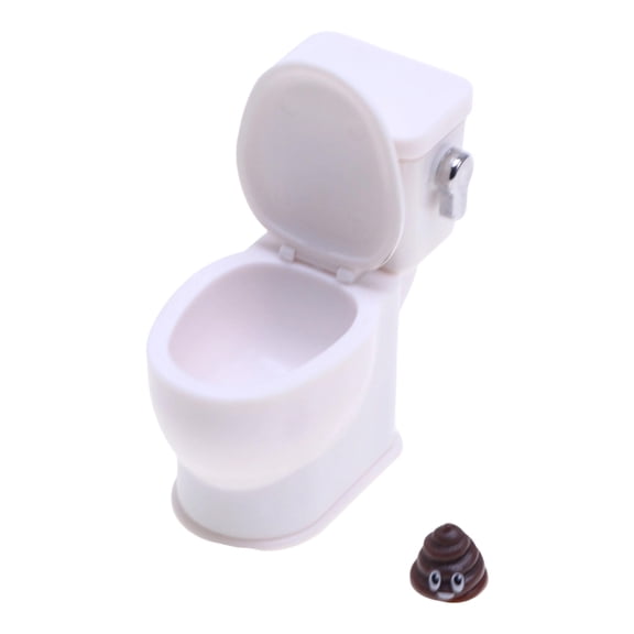 Small Doll Toilet Realistic Bathroom Accessory Flushing Sound 1/12 Scale