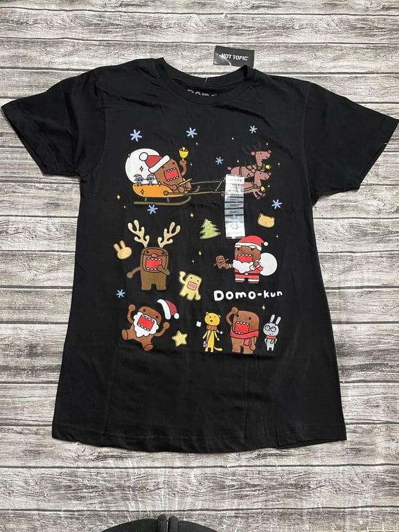 Small Domo Tag Hot Topic Christmas Graphic Classic Look For Casual Occasions Shirt, Size S-5XL