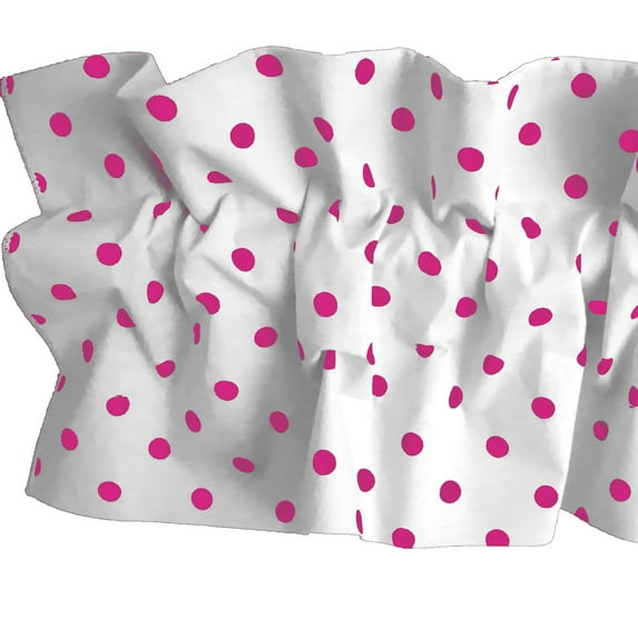 Small Dots Cotton Curtain Sleeve Topper Window Treatment