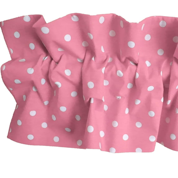 Small Dots Cotton Curtain Sleeve Topper Window Treatment