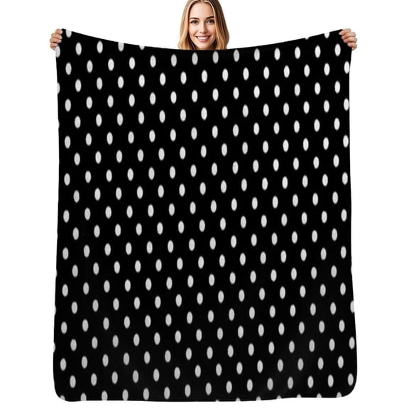 Small Dots Pattern Flannel Blankets Soft Warm Throw Blanket Autumn Camping Bedroom Aesthetic Bedspread