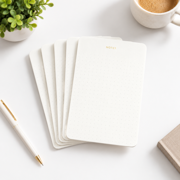 Small Dotted Notepads For Work Foil 6.3 X 3.9 In 5 Pack 375 Sheets