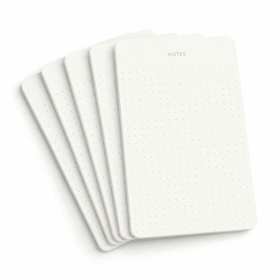 Small Dotted Notepads For Work Foil 6.3 X 3.9 In 5 Pack 375 Sheets