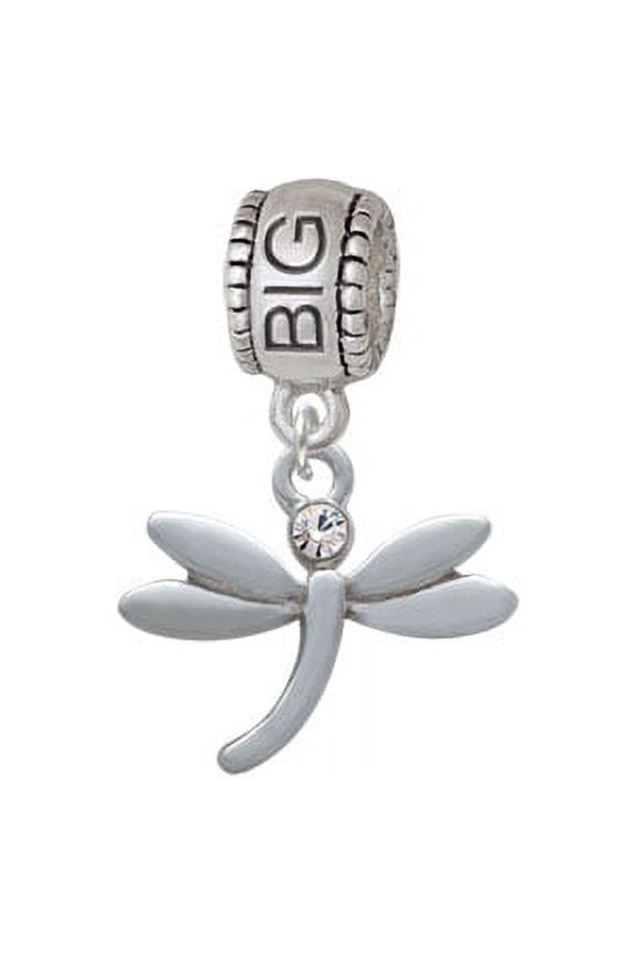 Small Dragonfly with Crystal - Big Sister Charm Bead