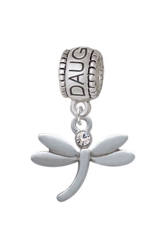 Small Dragonfly with Crystal - Daughter Charm Bead
