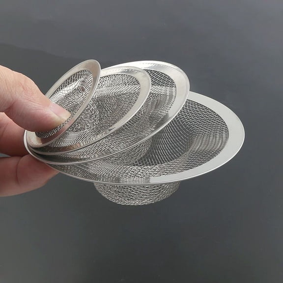 Small Drain Strainer, Shower Hair Drain Catcher, Stainless Steel Hair Catcher for Sink Bathroom Tub Drain Hair Catcher for Laundry, Mop Pool, Slop, RV Sink, Stainless Steel Drain Filter