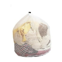 Small Drawstring Mesh Laundry Bag,Sports Mesh Equipment Bag – Heavy-Duty Nylon Drawstring Bag with Drawstring,Breathable Storage Sack for Balls, Swim Gear, Laundry and Toys(50x40cm)