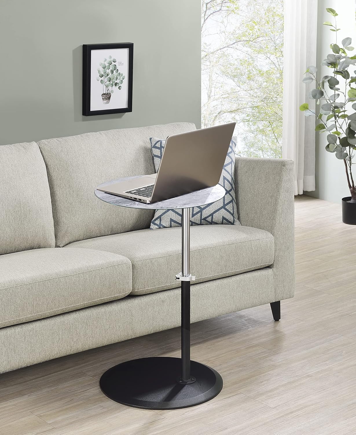 Small Drink Table,Height Adjustable Pedestal Table, Martini Tables ...