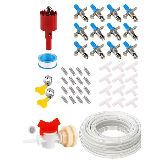 Small Drinking Water Systems NonSpill Design Easy Installation Rabbits Hutch Waterer Cage Accessories