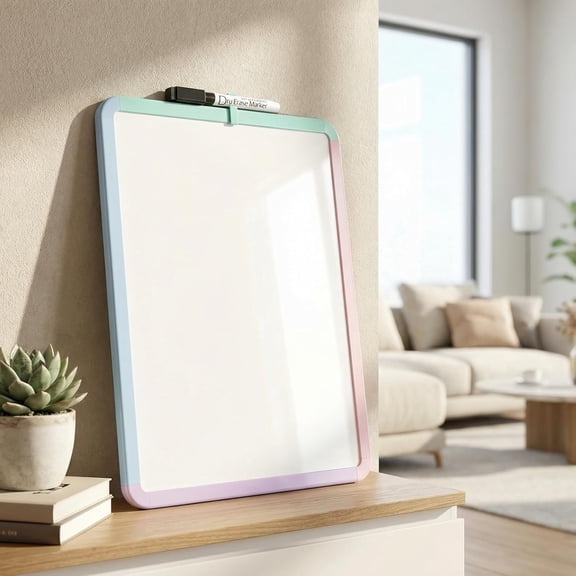 Small Dry Erase Board Set (14 x 11 Inch) - Framed Mini Whiteboard for Fridge, Locker - Includes Black Marker with Eraser Cap - Personal Writing Tablet for Office, and Organization