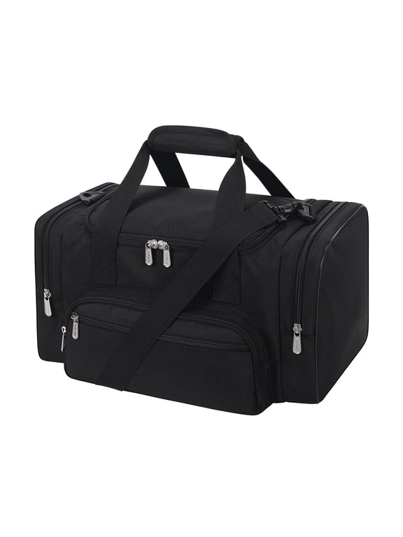 17 inch Small Duffel Weekender Bag for Travel and Gym, Black