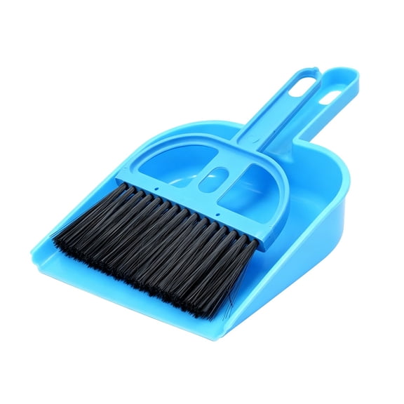 Small Dustpan And Brush Set,Portable Cleaning Brush And Dustpan Set,Small Hand Broom And Brush,Broom and Dustpan Set for Cleaning Home,Office,Countertop, Keyboard,Car and Pet Nest(Blue)