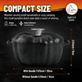 thumbnail image 1 of Small Dutch Oven Pot with Lid, Pre-seasoned Cast Iron  Pumpkin Cookware for Baking & Cooking, 1 of 5