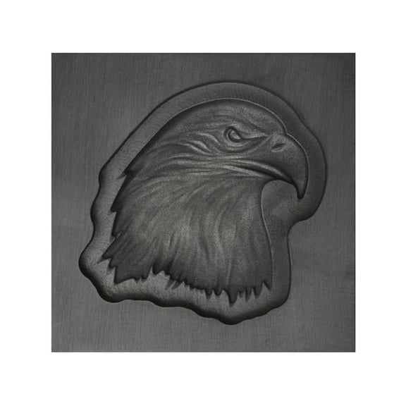 Small Eagle Head 3D Graphite Ingot Mold 30 MM x 30 MM x 5 MM Metal Jewelry Casting Craft Tool - 3DMLD-0028