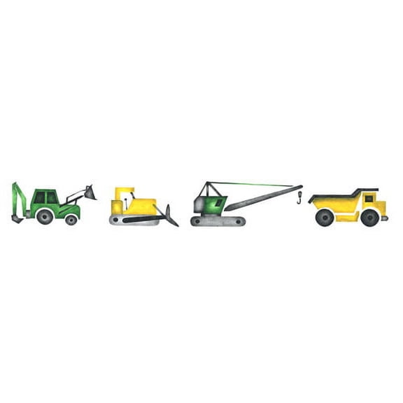 Small Earth Moving Vehicles Wall Stencil SKU #438 by Designer Stencils
