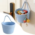 thumbnail image 1 of Small Easter Basket,Cotton Rope Basket with Handle 4.72" x 5.9" Blue Gift Basket for Birthday, Easter, Holiday and Home Decor, 1 of 9
