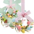 thumbnail image 1 of Small Easter Wreath, 8.7 inch Mini Easter Wreath for Front Door, Mini Spring Artificial Easter Egg Wreath with Ribbon Bow, ideal for Window Home Table Centerpiece Farmhouse Decor, 1 of 8