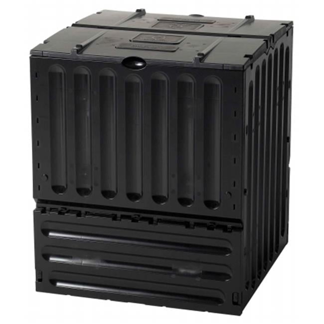 Compact Black Recycled Plastic Outdoor Composter