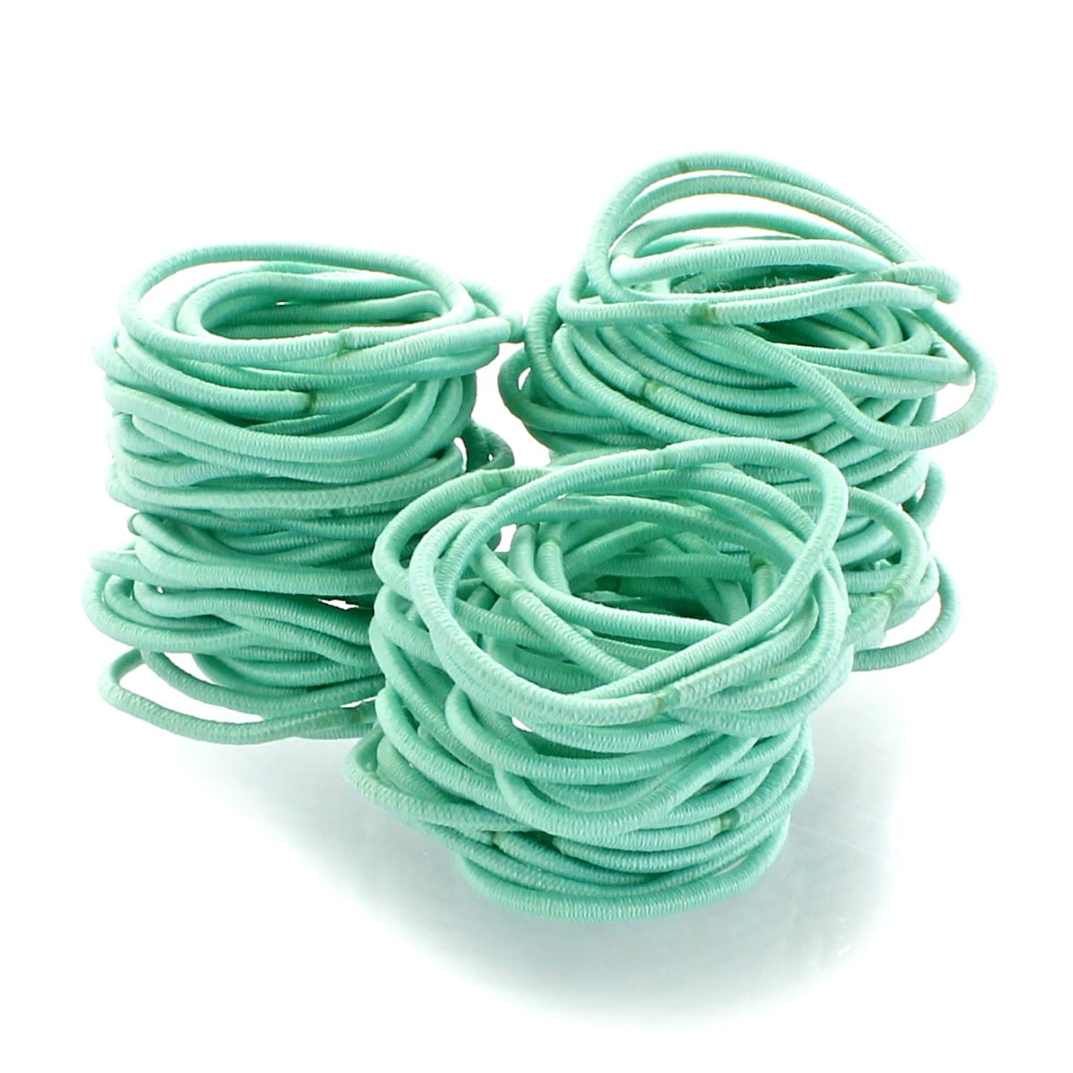 Small Elastic Ponytail Hair Bands Aqua 20pcs