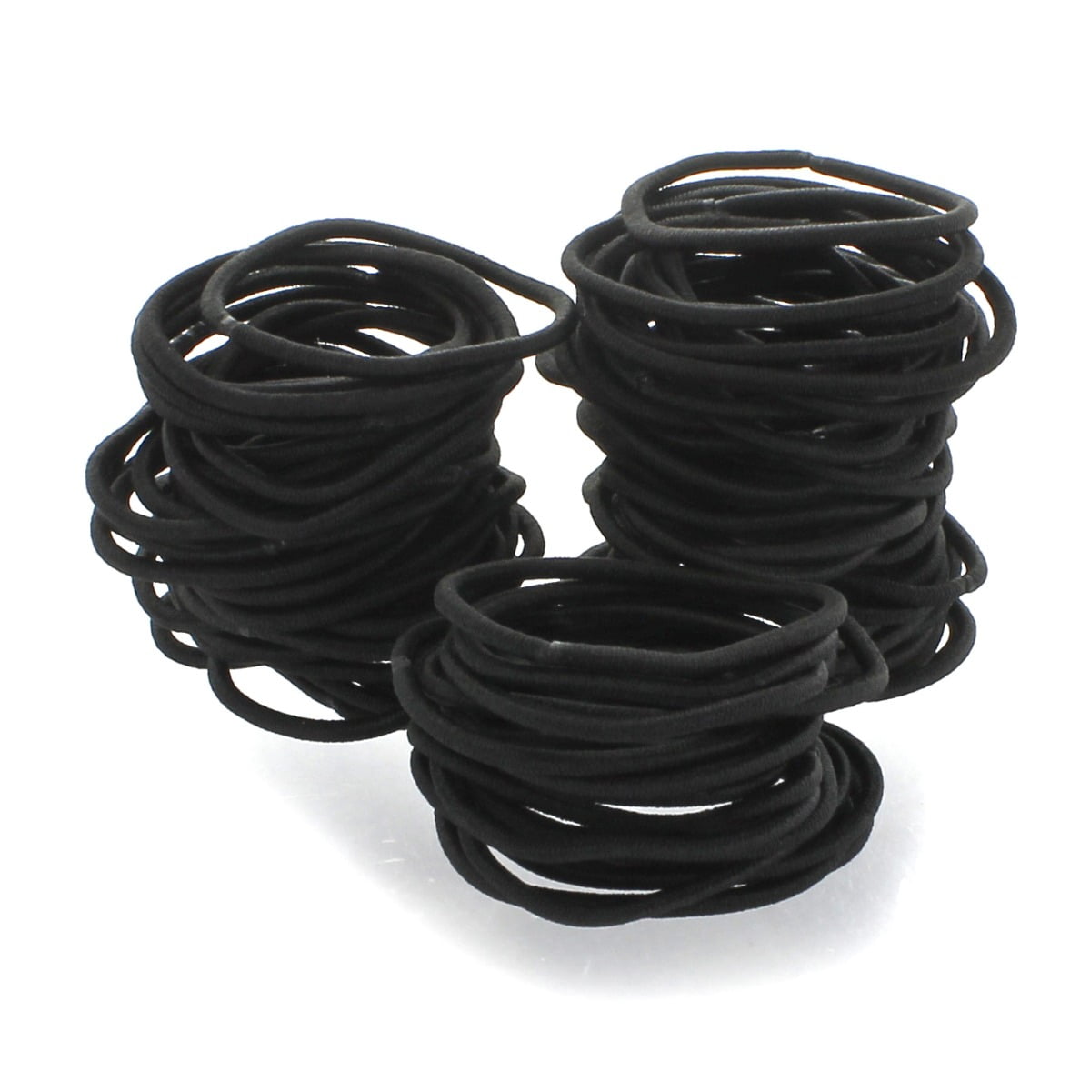 Small Elastic Ponytail Hair Bands Black 20pcs