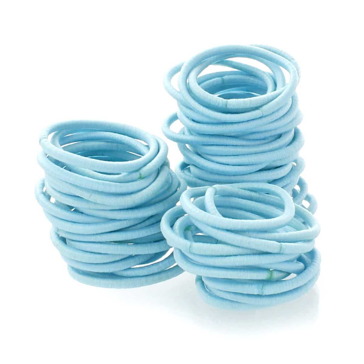 Small Elastic Ponytail Hair Bands Blue 100pcs